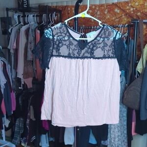 Cotton On Black Lace Blouse